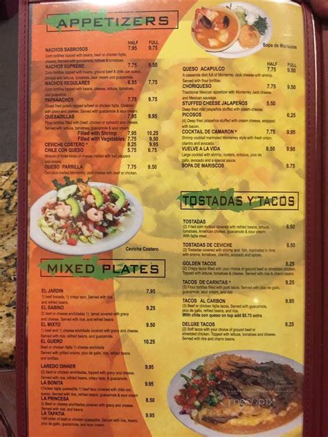 You can come across notes that margaritas are delicious here. . La casona bay city menu